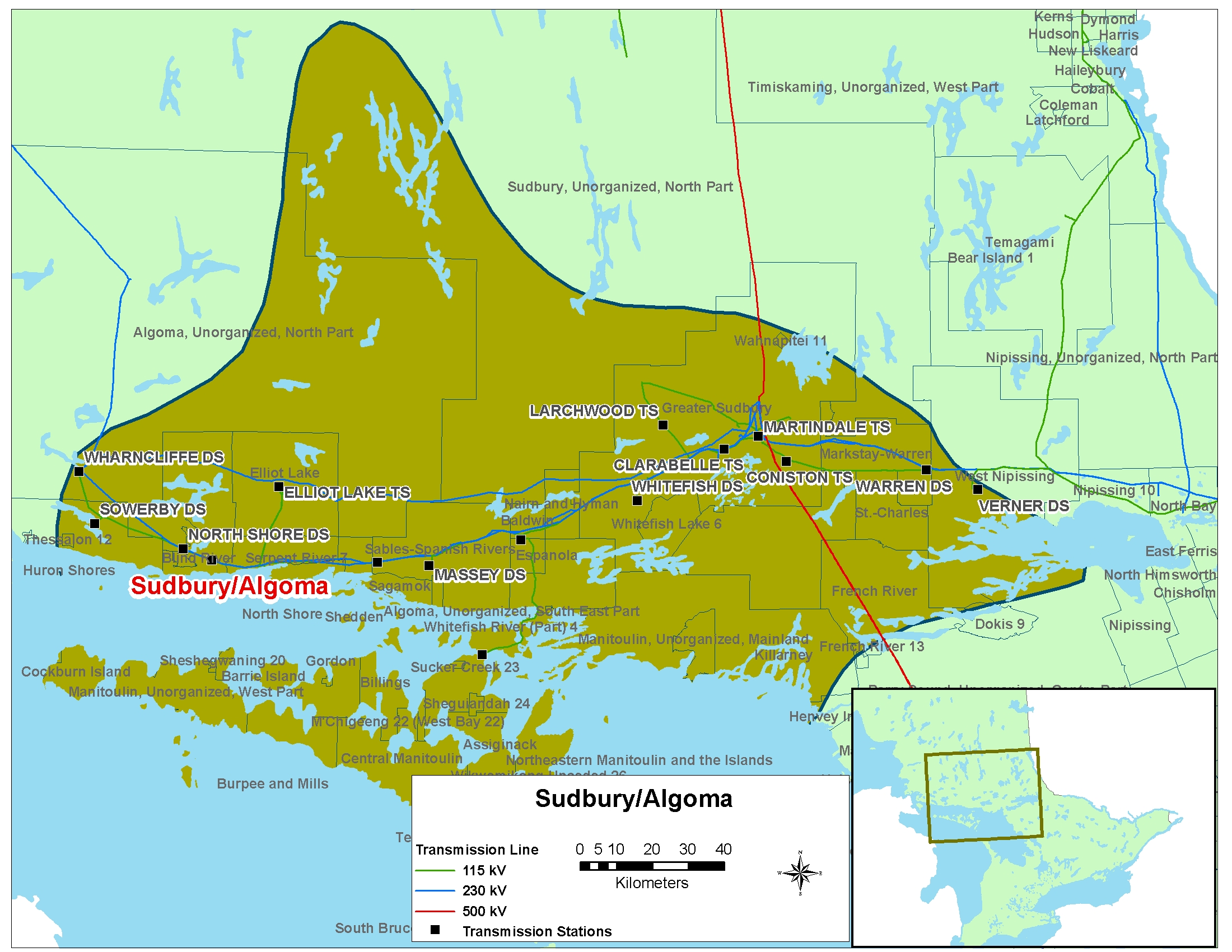 Map: Sudbury-Algoma