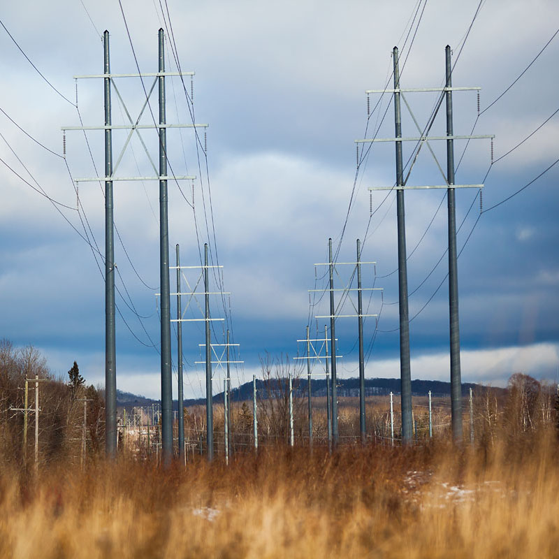 Photo of a transmission corridor in Sault Ste. Marie