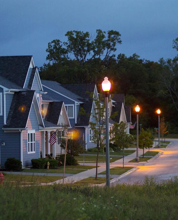 photo of homes in a residential subdivision