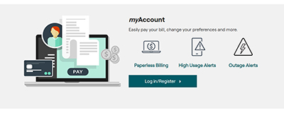 screenshot of the myAccount promotional tile