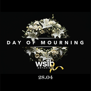 Illustration of the WSIB Day of Mourning web banner