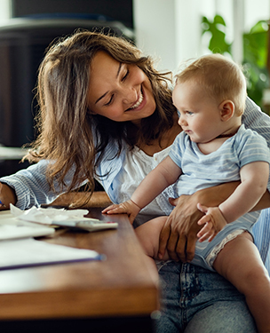 image of a mother and child