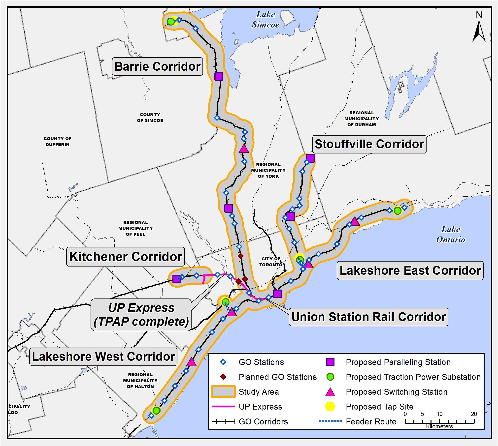 Image of Metrolinx key map