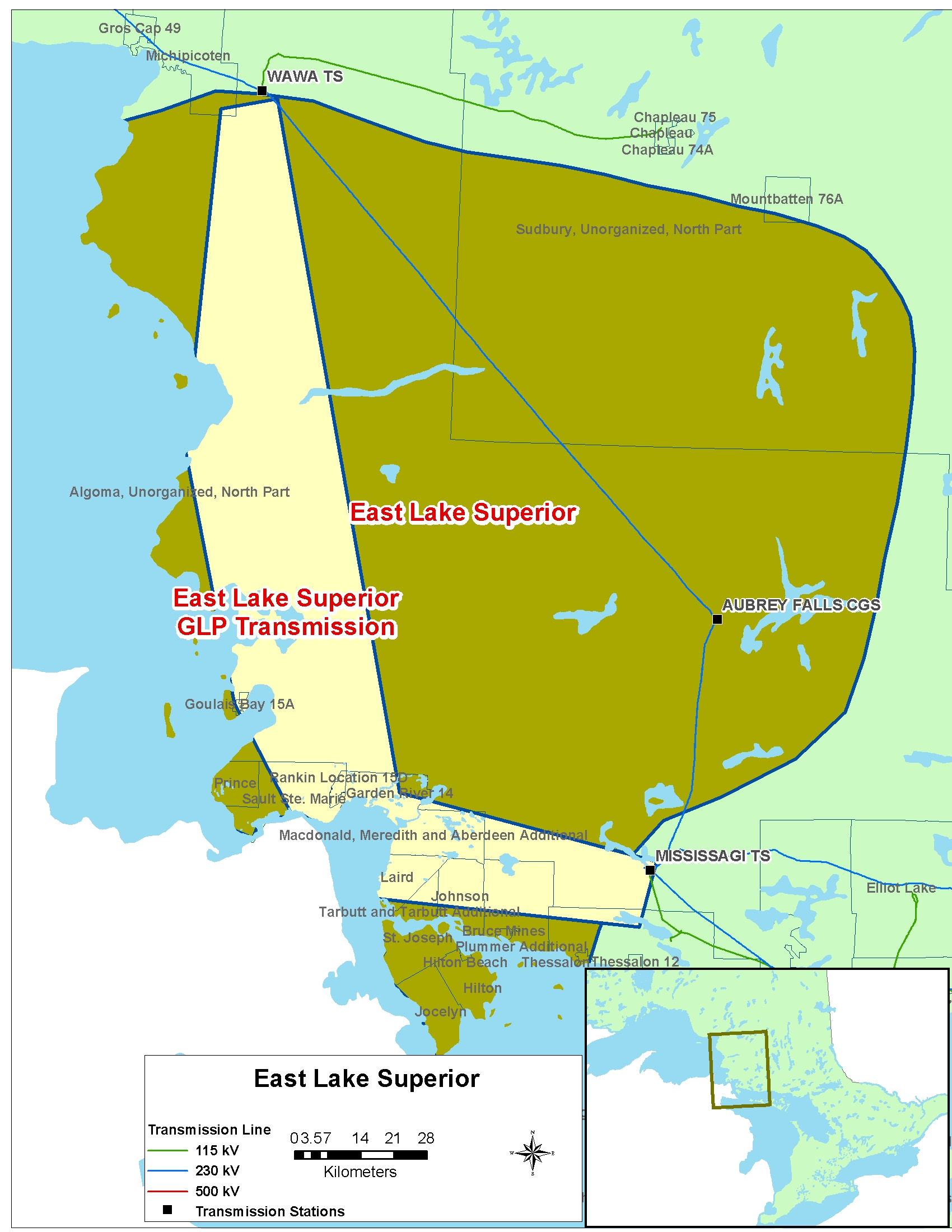 Map: East Lake Superior