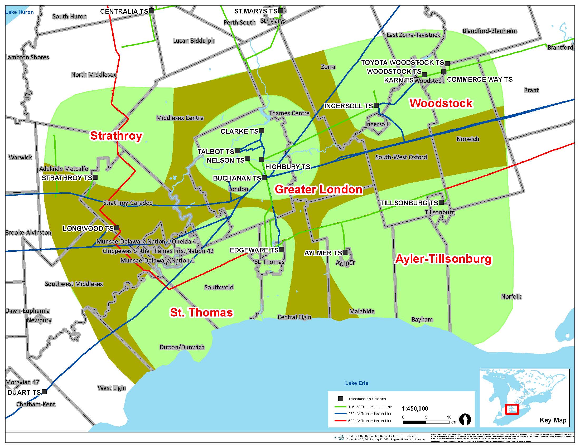 Map: London Area