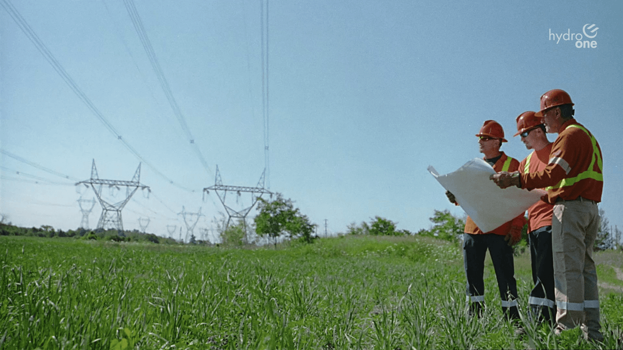 Hydro One employees looking over their future plans