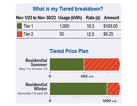 Tiered bill sample 2023