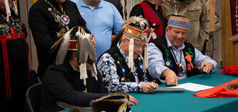 People sitting down at a table