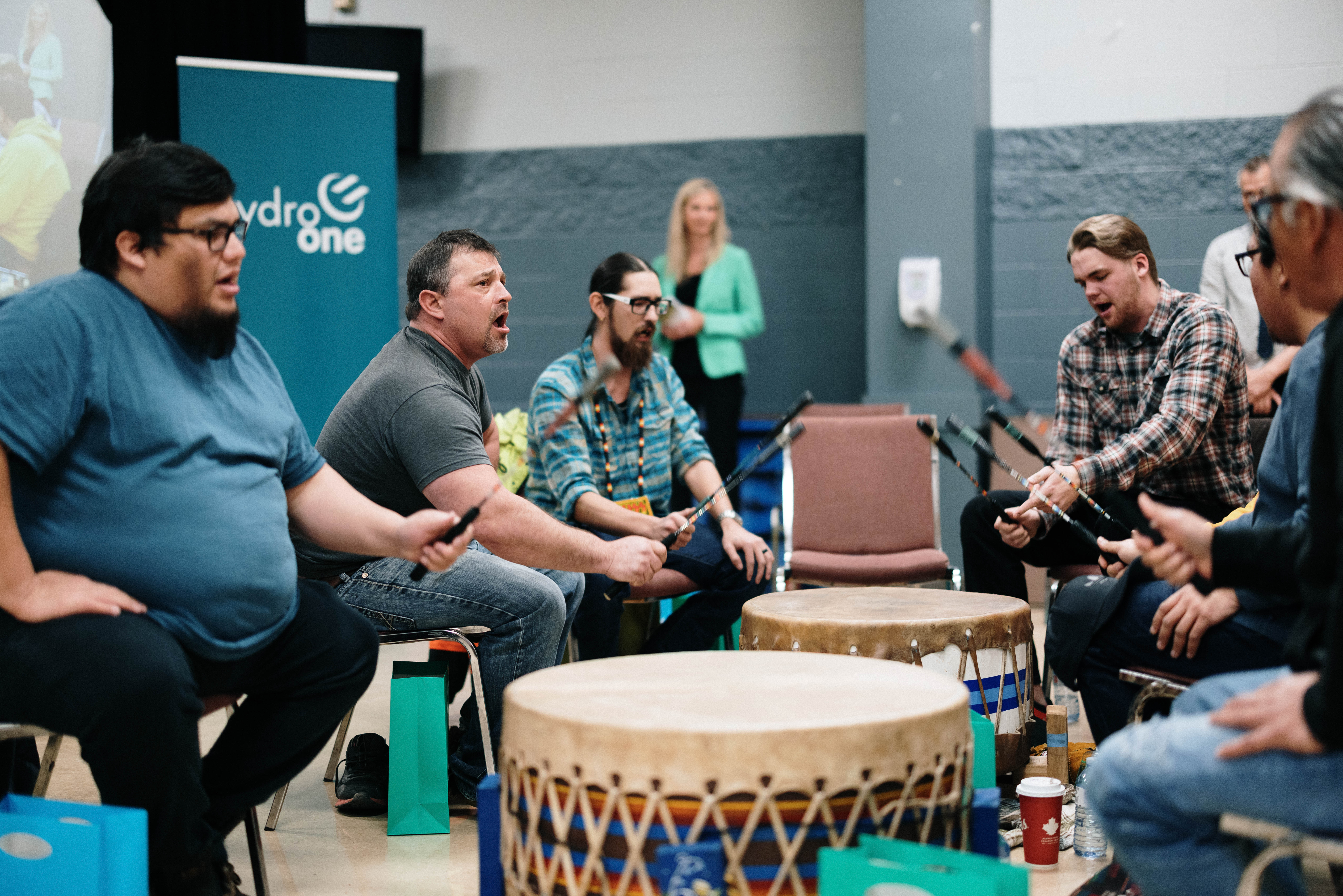photo of an Indigenous Circle at a Hydro One-hosted meeting