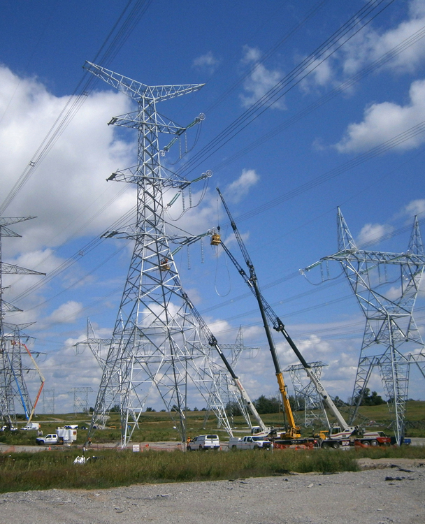 electric tower line construction