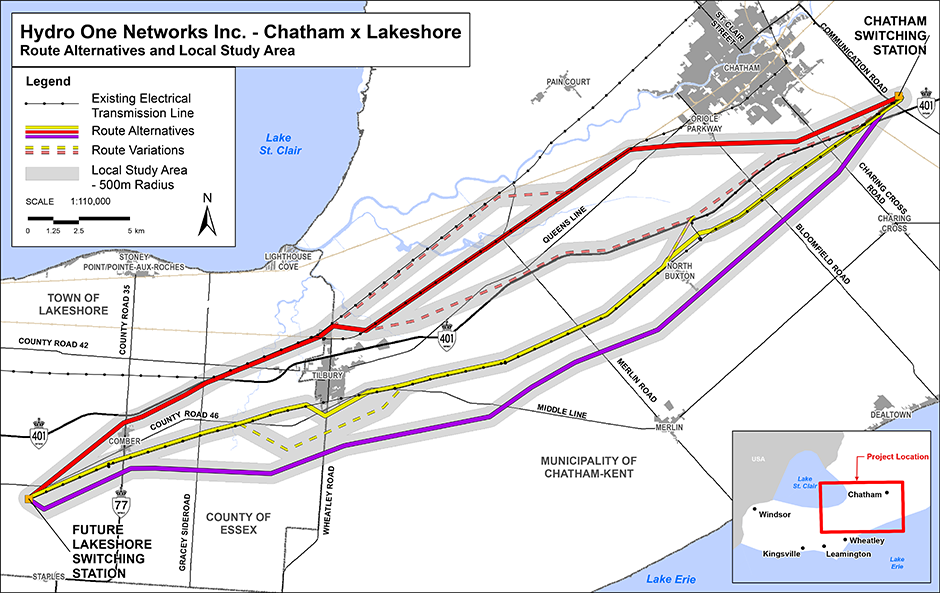 Chatham-to-Lakeshore Local Study Area Map