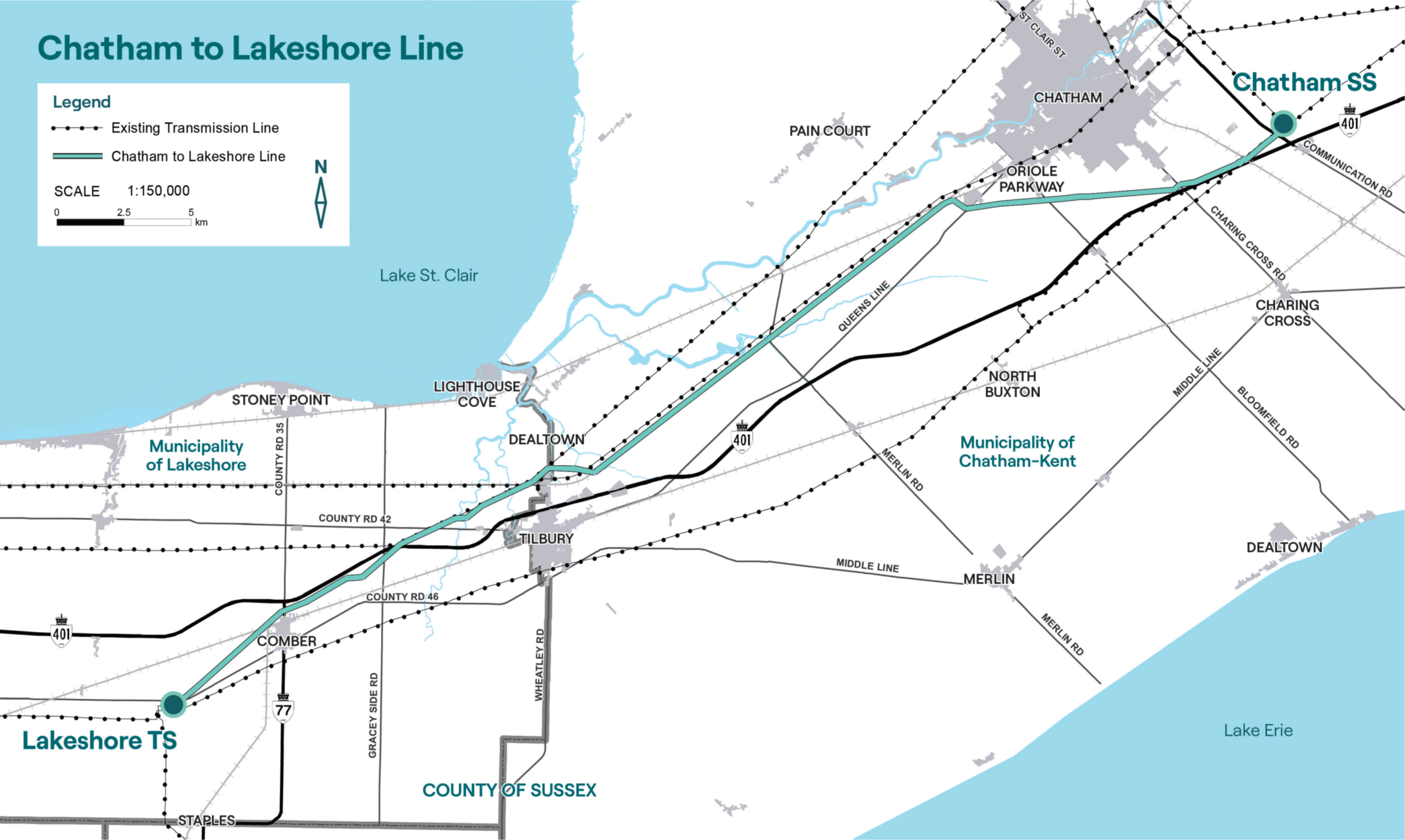Chatham to Lakeshore - Area Map