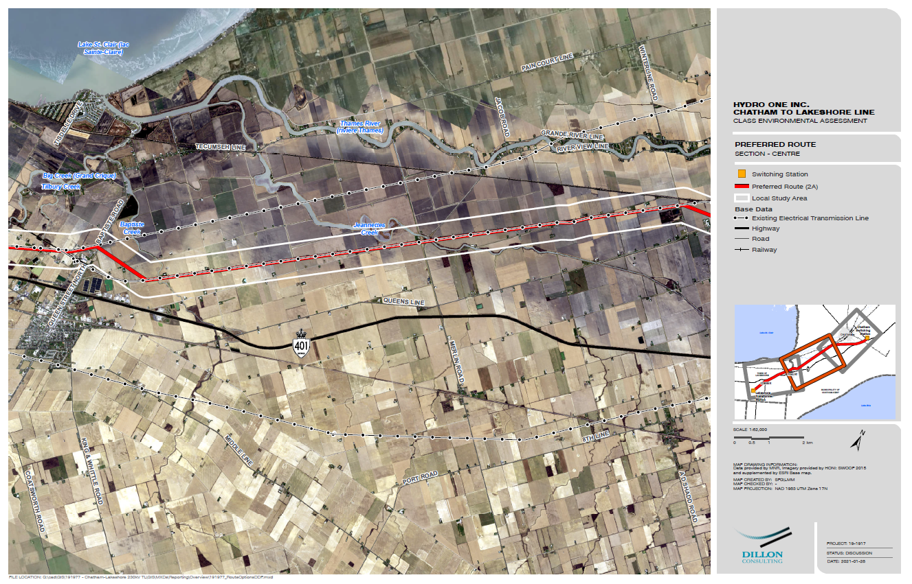 Revised Route Options Map Central