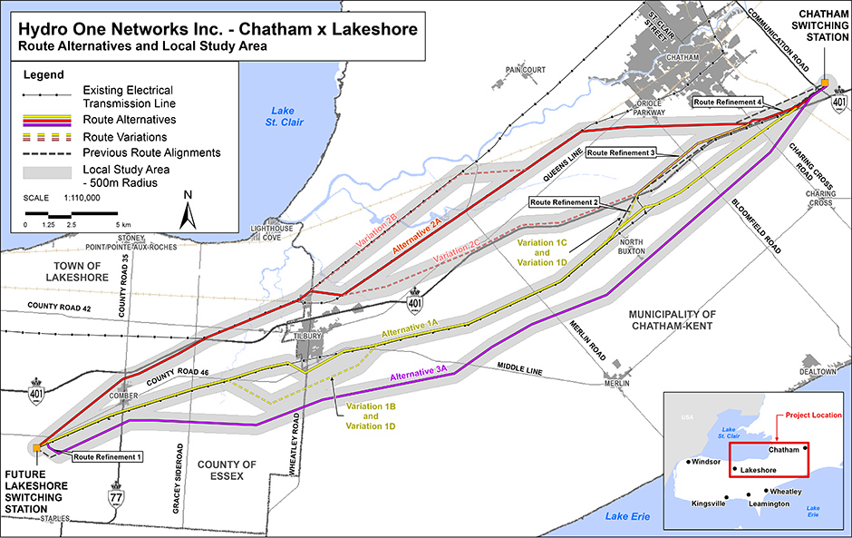 Chatham-to-Lakeshore Local Study Area Map