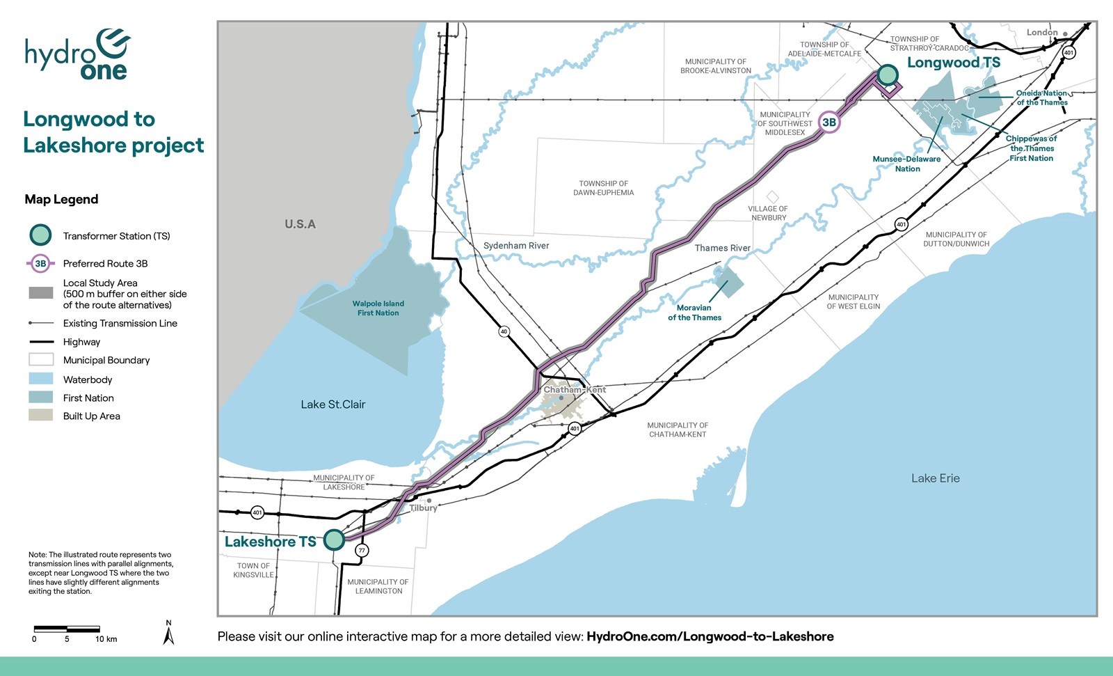 Project preferred route map