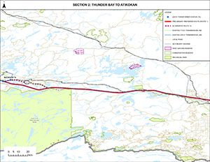 Shabaqua to Quetico map