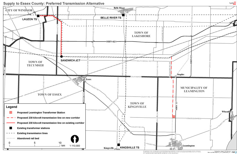 Supply to Essex County Map