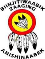 Biinjitiwaabik Zaaging Anishinaabek Logo