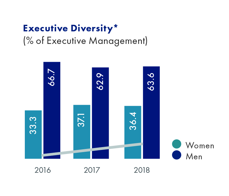 photo illustration of the Executive Diversity graph