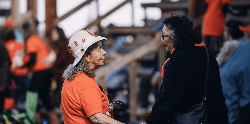 Community members speaking at a Hydro One Indigenous engagement event