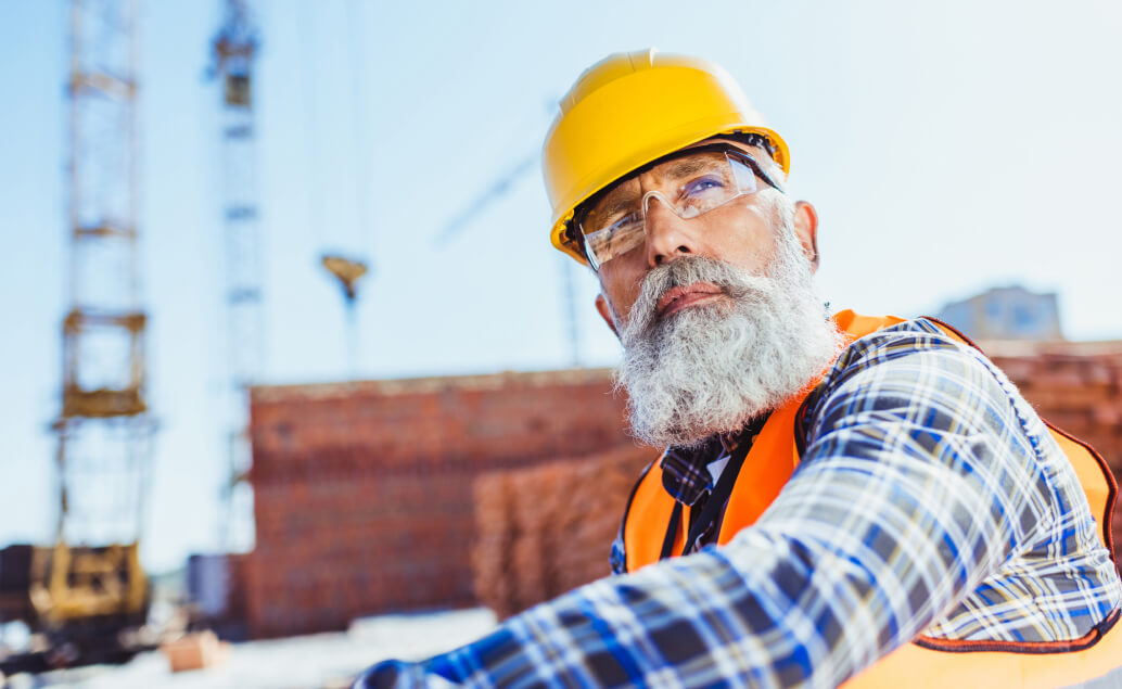 Worker on construction site