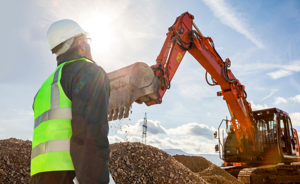 Worker on construction site