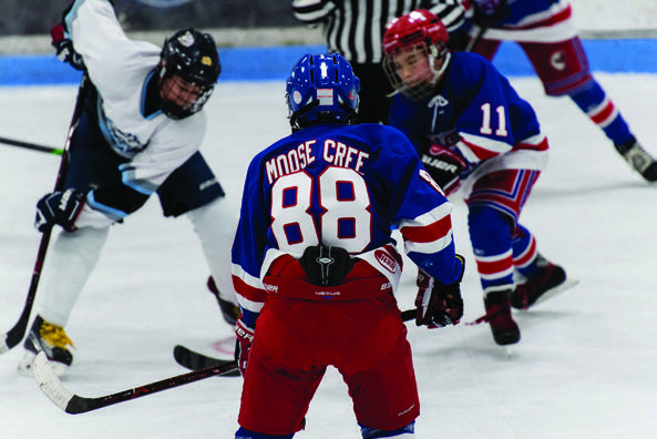 Photo of a hockey tournament sponsored by Hydro One