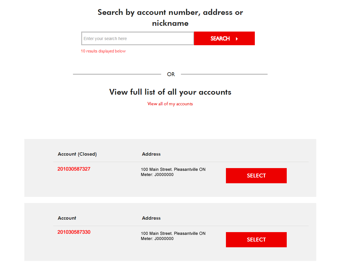 The Account Switcher enables customers with multiple accountsto easily switch between contracts 