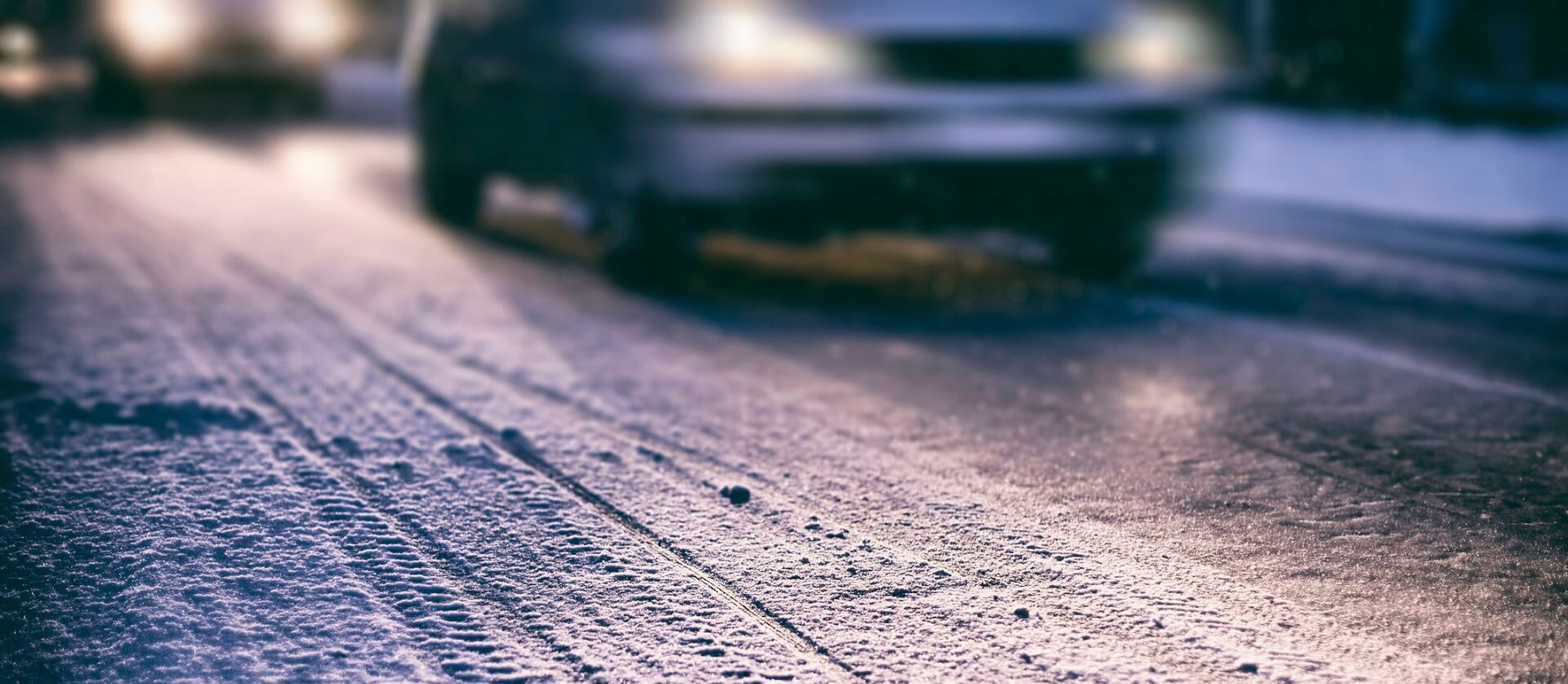 Vehicle on snowy roads