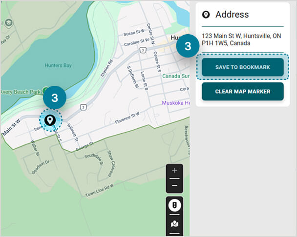 Hydro one Outage map screenshot