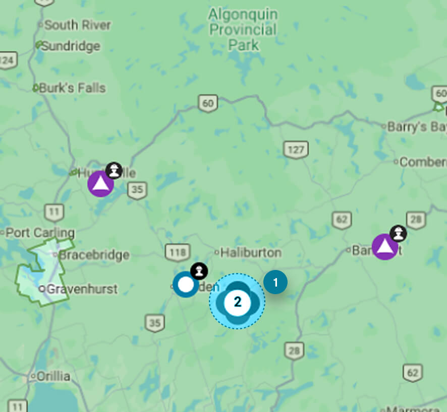 Hydro one Outage map screenshot