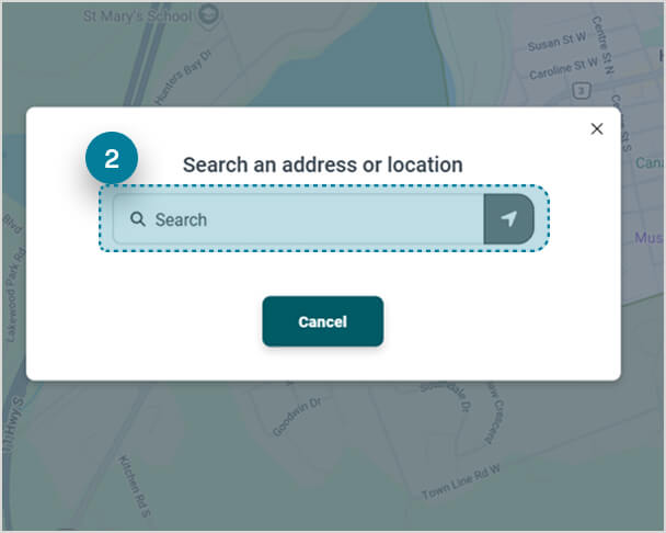 Hydro one Outage map screenshot