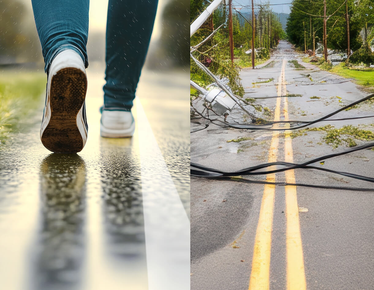 photo of downed power lines