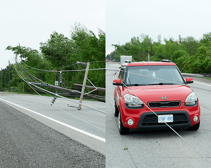 Downed power lines