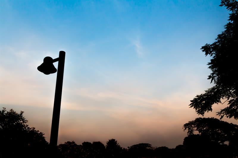 photo of a sentinel light at night