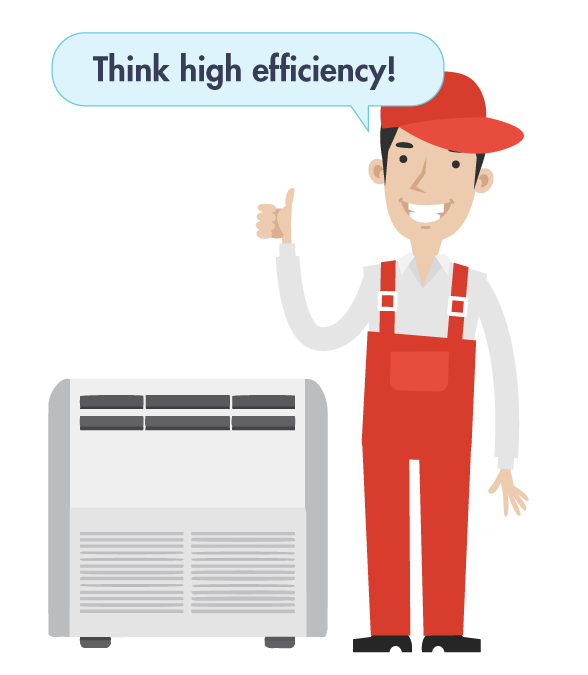 Man standing beside a new air conditioning unit