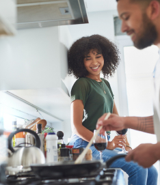 image of a family cooking