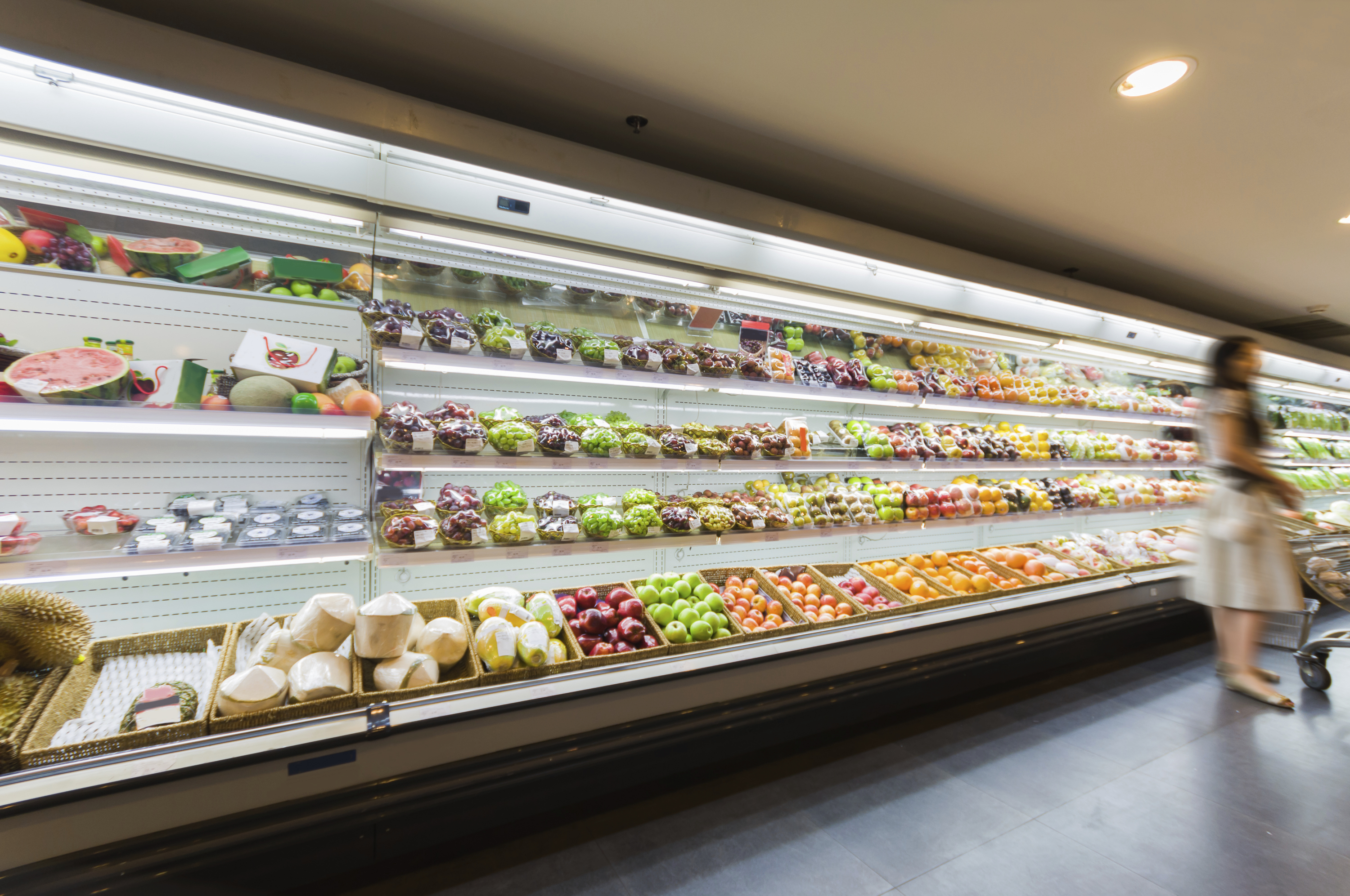 Image of the fridge in a grocery store