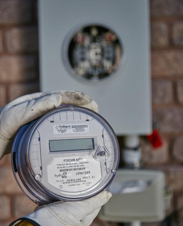 photo of an electronic smart meter